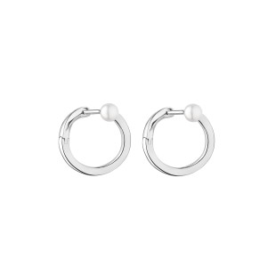 Cercei rotunzi cu perle naturale albe din argint DiAmanti SK21369EL-W-G (Argint 925‰ 2,55 g.)